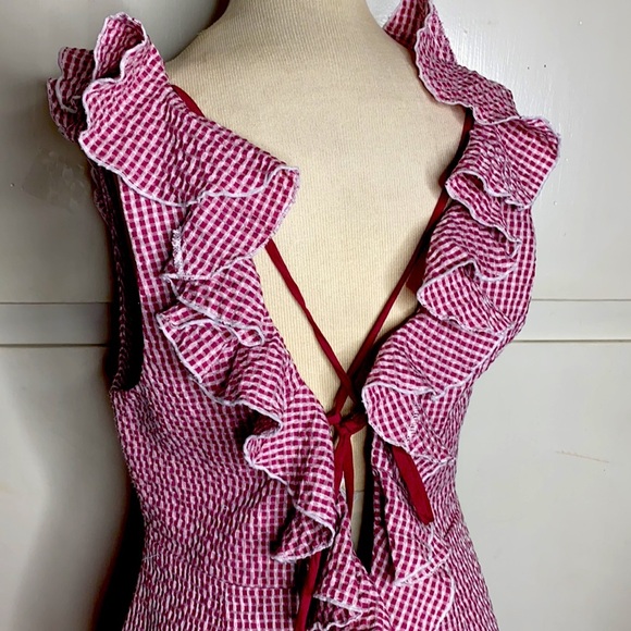 WAYF Dorian Mini Ruffle Hem Dress XL - Picture 9 of 10